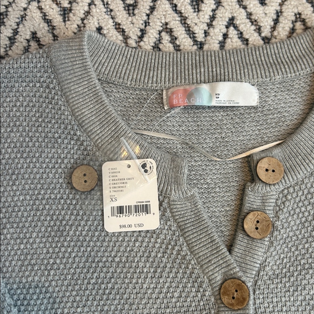 FREE PEOPLE Heather Gray Knit Thermal Dress.  Absolutely adorable.  NWT! Size XS